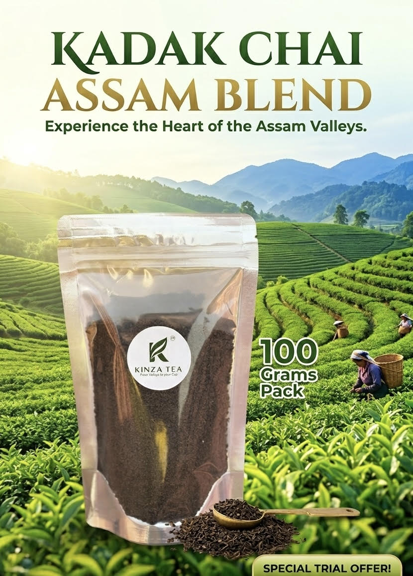 Kinza Kadak Tea – Assam Blend Strong Tea (100g Trial Pack)