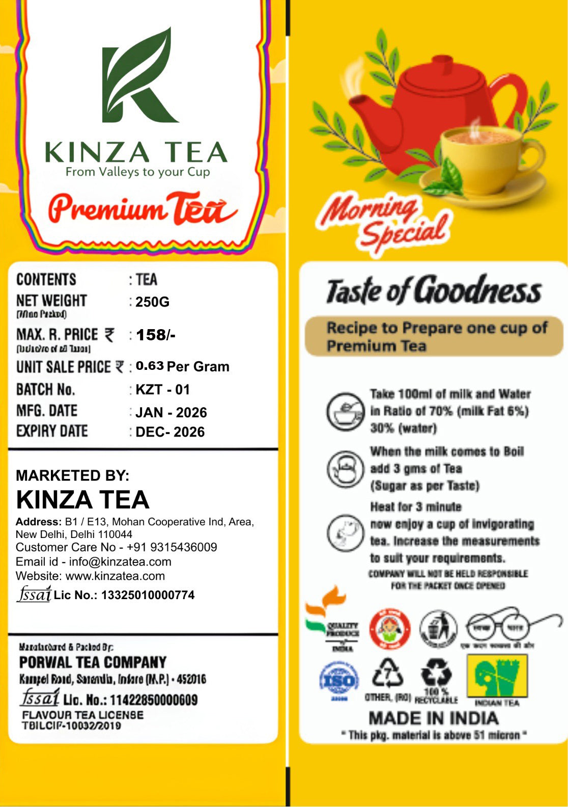 Premium Tea : Vally Fresh Leaf