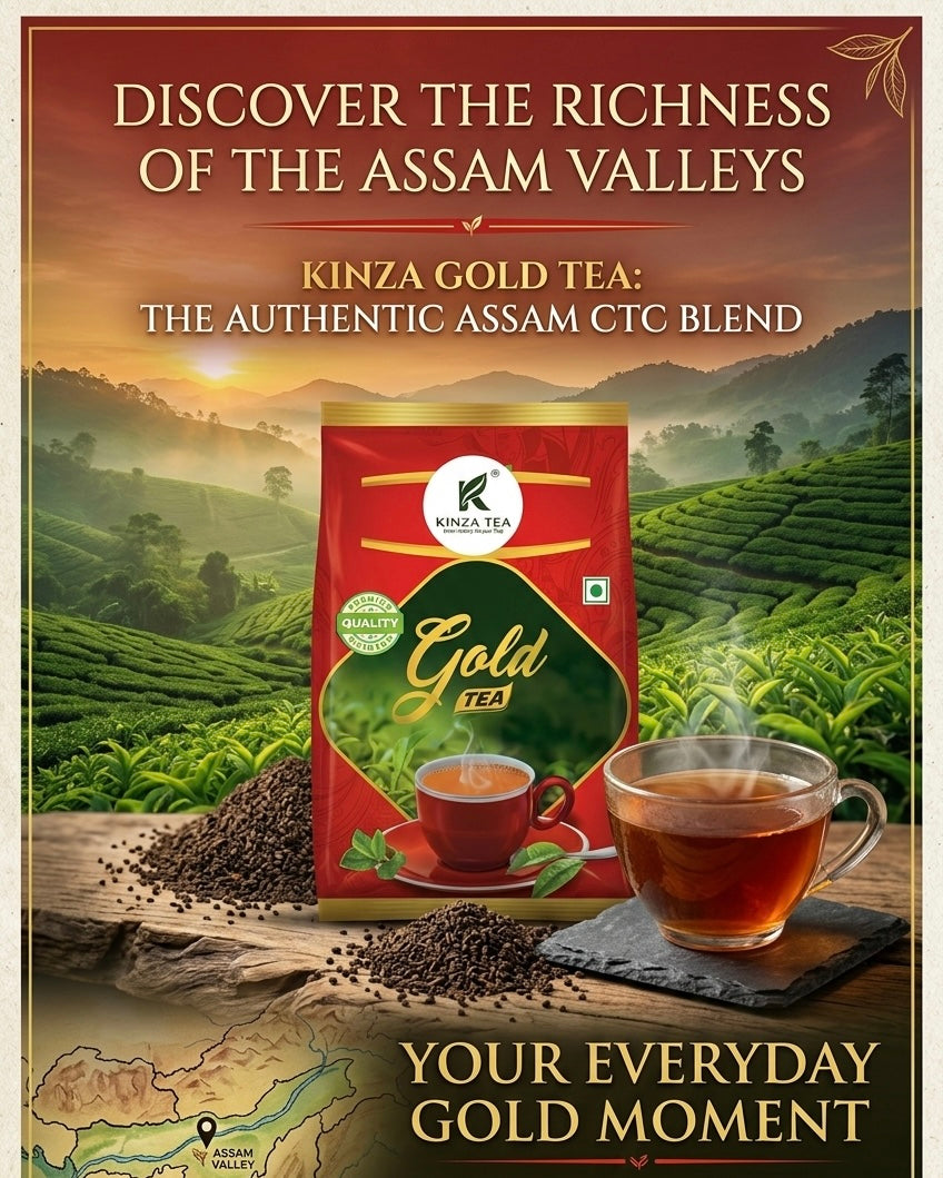 Kinza Tea Gold | Asaam CTC Blenc | Strong Tea | Kadak Tea | 250 Gram |