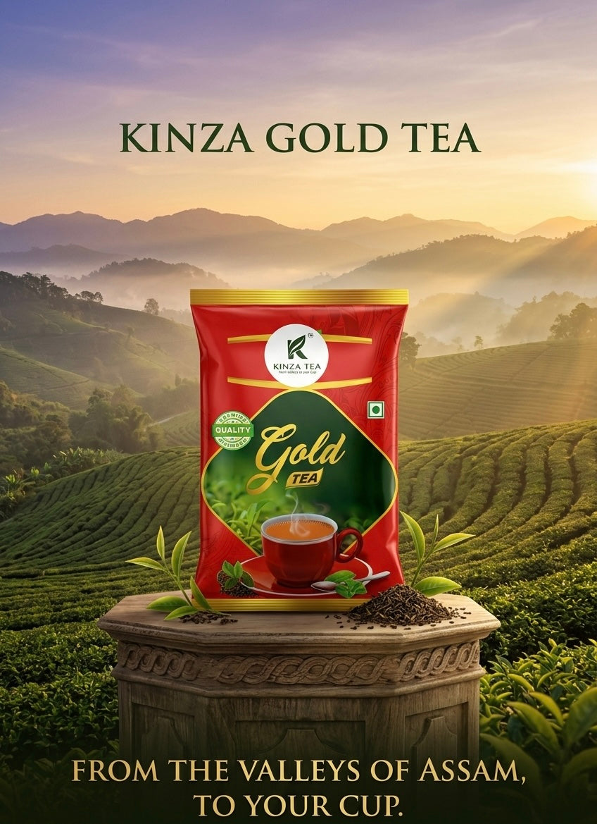 Kinza Tea Gold | Asaam CTC Blenc | Strong Tea | Kadak Tea | 250 Gram |