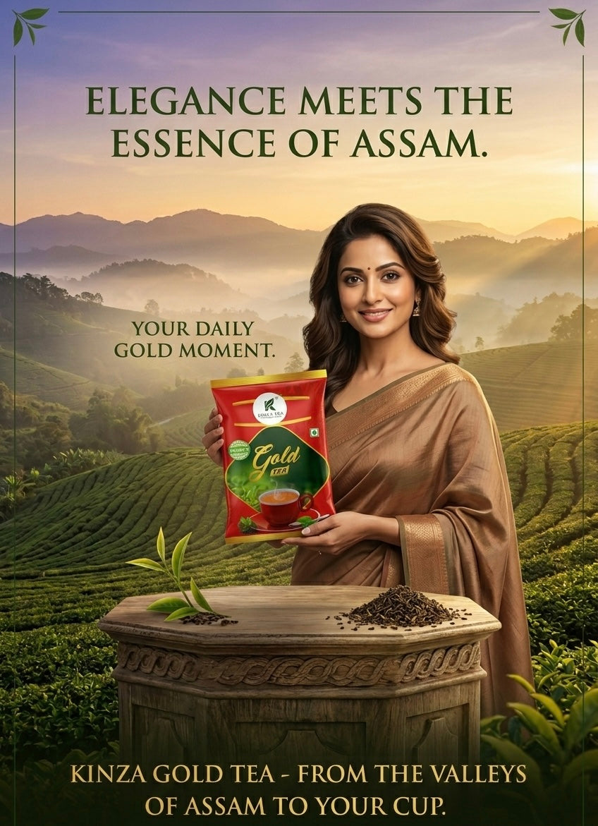 Kinza Tea Gold | Asaam CTC Blenc | Strong Tea | Kadak Tea | 250 Gram |