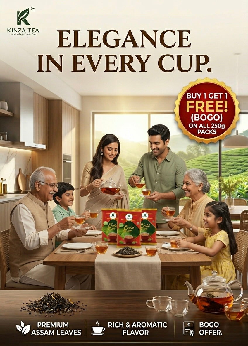 Kinza Tea Gold | Buy 1 get 1 free | Asaam CTC Blend | Strong Tea | Kadak Chai | 500 gram